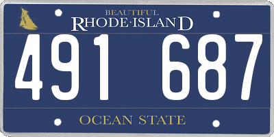 RI license plate 491687