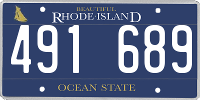 RI license plate 491689