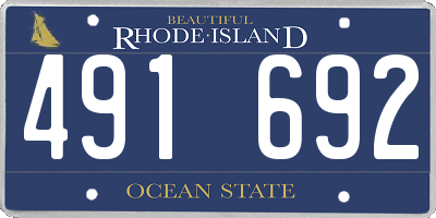 RI license plate 491692