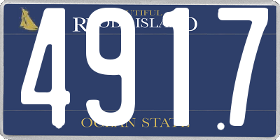 RI license plate 4917