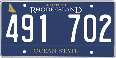 RI license plate 491702