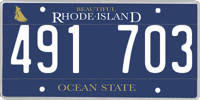 RI license plate 491703