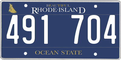 RI license plate 491704