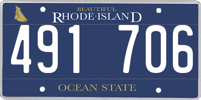 RI license plate 491706