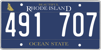 RI license plate 491707