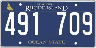 RI license plate 491709