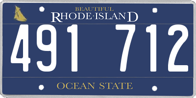 RI license plate 491712