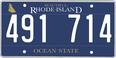RI license plate 491714