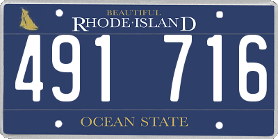 RI license plate 491716