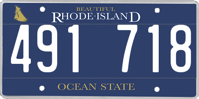 RI license plate 491718