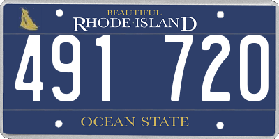 RI license plate 491720