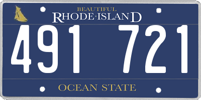 RI license plate 491721