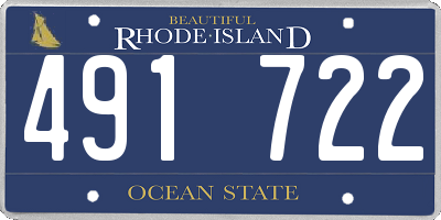 RI license plate 491722