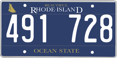 RI license plate 491728