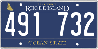 RI license plate 491732