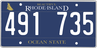RI license plate 491735