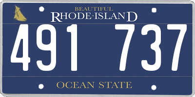 RI license plate 491737