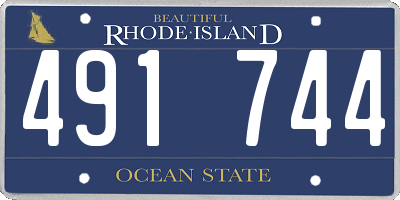 RI license plate 491744