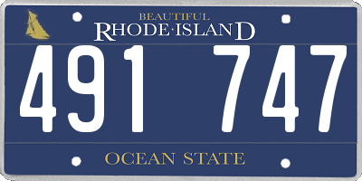 RI license plate 491747