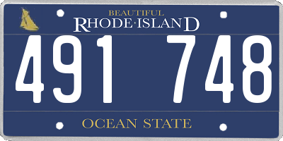 RI license plate 491748