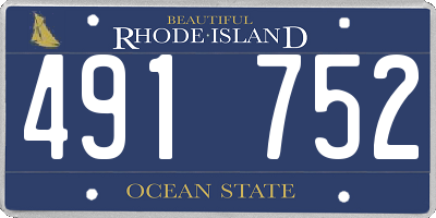 RI license plate 491752