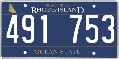 RI license plate 491753