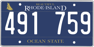 RI license plate 491759