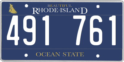 RI license plate 491761