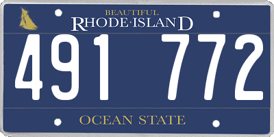 RI license plate 491772