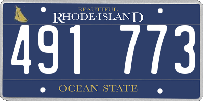 RI license plate 491773