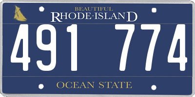 RI license plate 491774