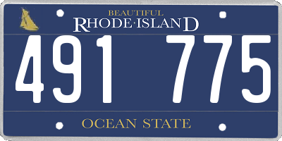 RI license plate 491775