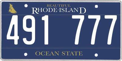 RI license plate 491777