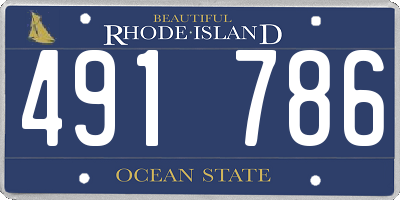 RI license plate 491786