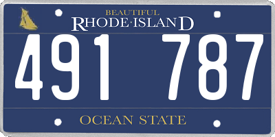 RI license plate 491787