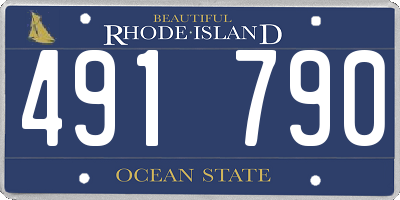 RI license plate 491790