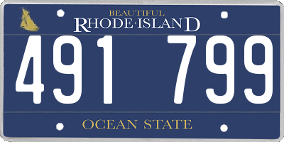 RI license plate 491799