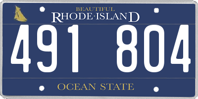 RI license plate 491804
