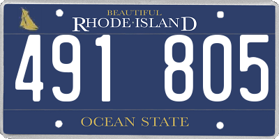 RI license plate 491805
