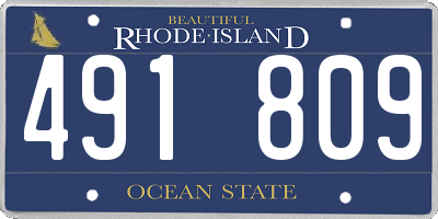 RI license plate 491809