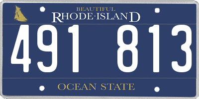 RI license plate 491813