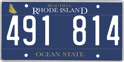 RI license plate 491814