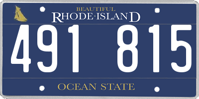 RI license plate 491815