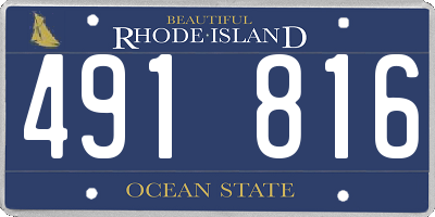 RI license plate 491816
