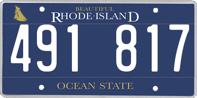 RI license plate 491817
