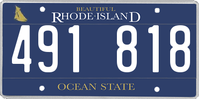 RI license plate 491818