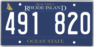 RI license plate 491820
