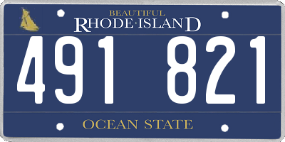 RI license plate 491821