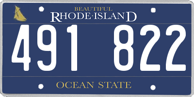 RI license plate 491822