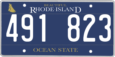 RI license plate 491823
